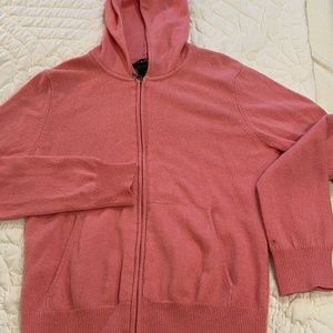 Cashmere hoodie with zipper